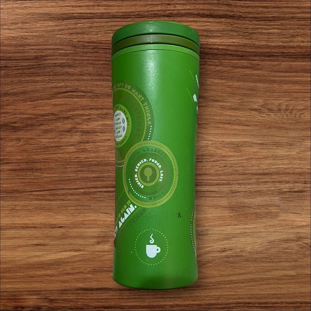 Starbucks Green Reusable Travel Tumbler Coffee Cup 16 oz 2010